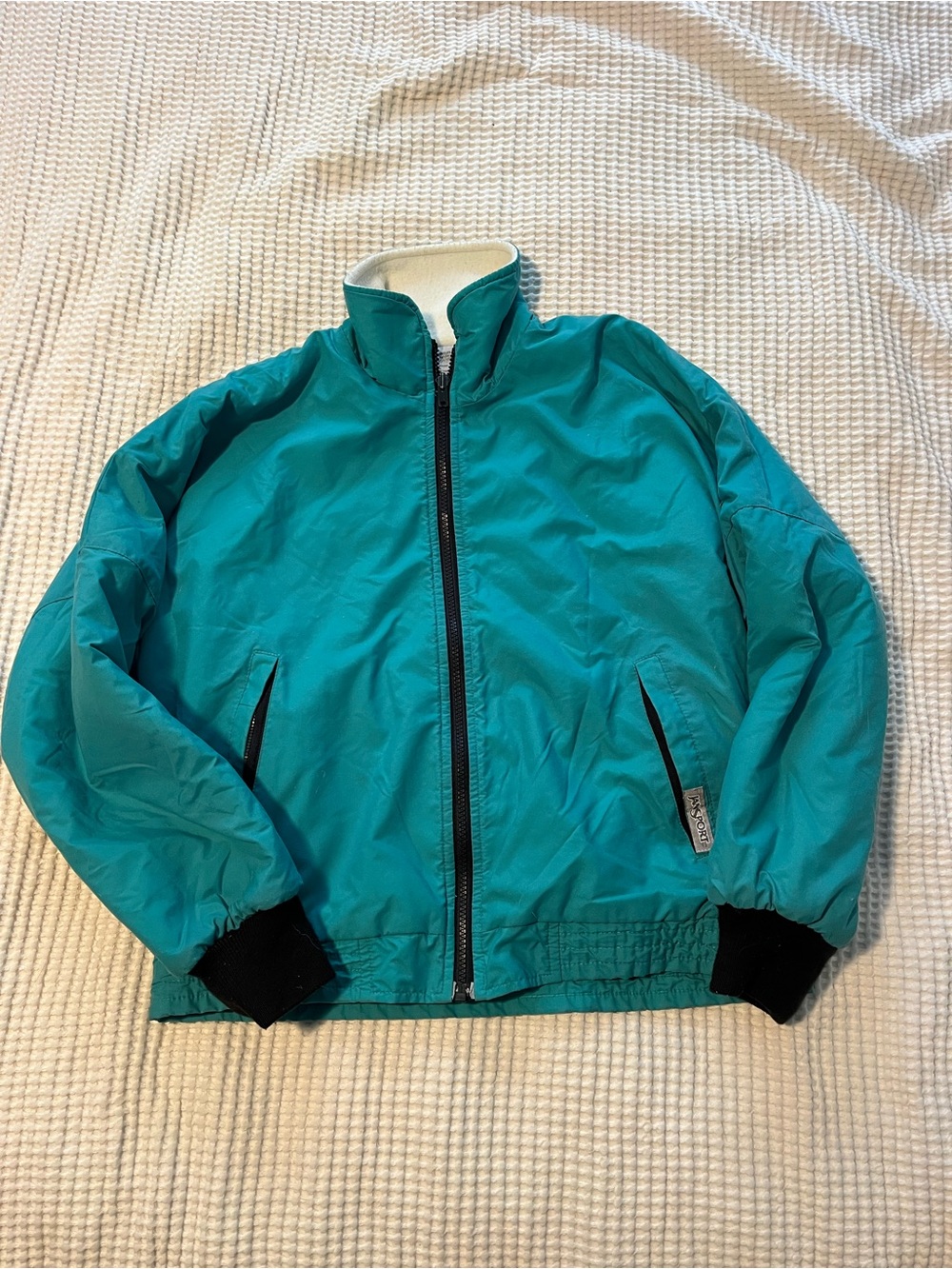 Vintage Jansport Turquoise Lightweight Zip Jacket